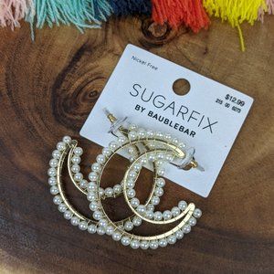 SUGARFIX by BaubleBar Pearl Crescent Moon Earrings